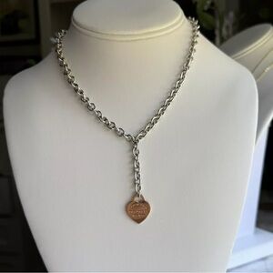 Tiffany & Co. Return to Tiffany™ heart necklace in RUBEDO® metal. RARE